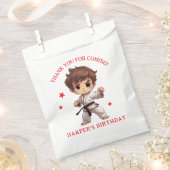 空手武術アーツバースデーパーティー フェイバーバッグ (クリップ留めされた状態)