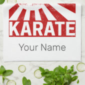 空手武術アーツ日本のヴィンテージデザイン キッチンタオル (折り畳み)