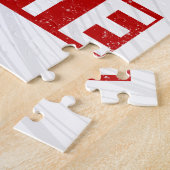 空手武術アーツ日本のヴィンテージデザイン ジグソーパズル (側面)