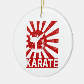 空手武術アーツ日本のヴィンテージデザイン セラミックオーナメント (左)