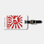 空手武術アーツ日本のヴィンテージデザイン ラゲッジタグ (正面横)