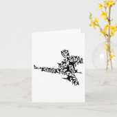 空手武術アーツ飛んでいるキックボクシングキックボクサーT カード (黄色い花)