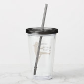 空手武術アートシルエットパーソナライズされた アクリルタンブラー (裏面)