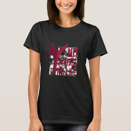 空手無しでは生きられない 武道 Tシャツ (正面)