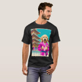 空手犬 - もふもふファイター - ワッフー・フーの奇跡 Tシャツ (正面フル)