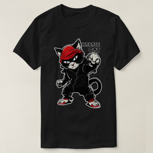 空手猫 Tシャツ (デザイン正面)