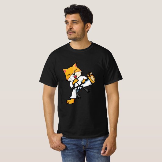 空手猫 Tシャツ (正面フル)