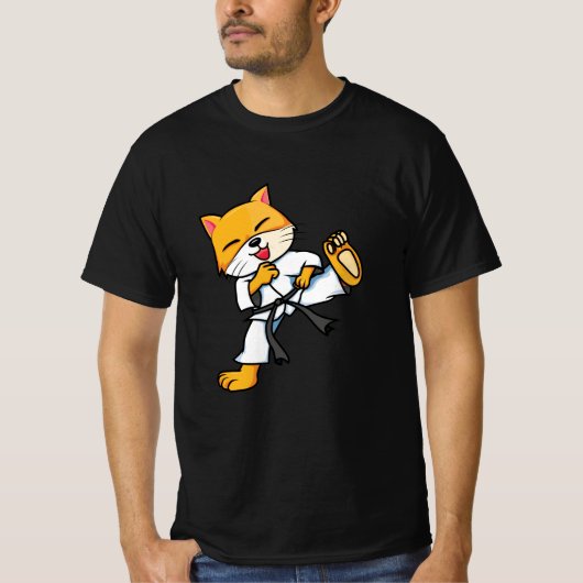 空手猫 Tシャツ (正面)