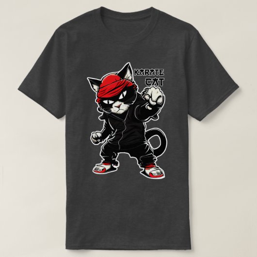 空手猫 Tシャツ (デザイン正面)