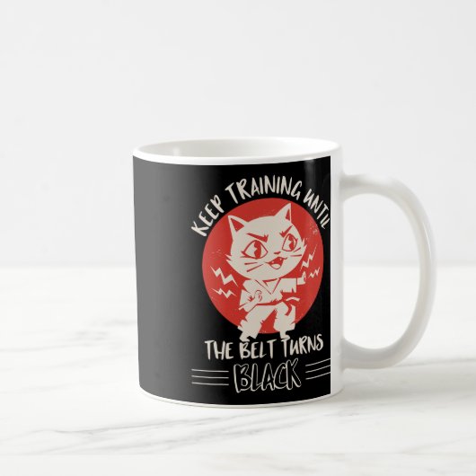 空手用品 空手 引用 服 猫 コーヒーマグカップ (右)