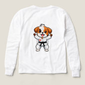 空手着の喜ぶキャラクター子犬 (デザイン背面)