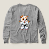 空手着の喜ぶキャラクター子犬 (デザイン背面)