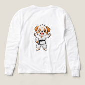空手着の喜ぶキャラクター子犬 (デザイン背面)
