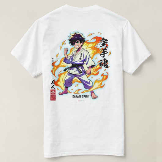 空手精神アニメ戦士ライト Tシャツ (デザイン裏面)