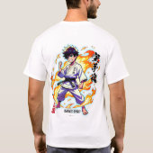 空手精神アニメ戦士ライト Tシャツ (裏面)