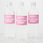 空手誕生日パーティー水筒ラベル 女子 ペットボトルラベル (ボトル)