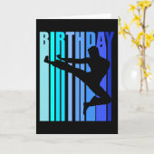 空手誕生日メンズキッズボーイズレトロヴィンテージ カード (黄色い花)