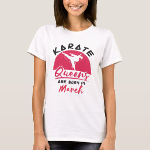 空手誕生日女子生まれ女子3月 Tシャツ