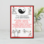 空手誕生日招待状 招待状 (スタンド正面)