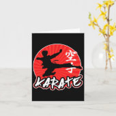 空手跳躍サイドキック日本の カード (黄色い花)