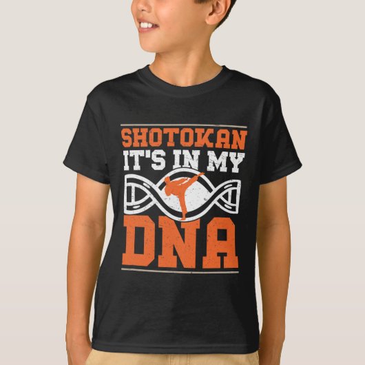 空手道がDNAに刻まれてる!楽しい松濤館空手マート Tシャツ (正面)