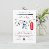 空手道の少年 ベビーシャワー 招待状 (スタンド正面)