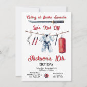 空手道の誕生日 招待状 (正面)