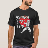 空手道 - 日本漢字 空手家 Tシャツ (正面)