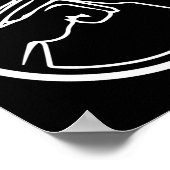 空手道 白と黒の手 クールな武道 T ポスター (角)