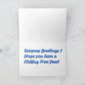 空手雪だるまのグリーティングカード シーズンカード (内部)