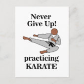 空手黒帯決して諦めない武術 ポストカード (正面)
