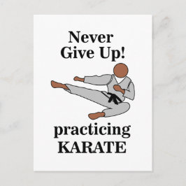 空手黒帯決して諦めない武術 ポストカード