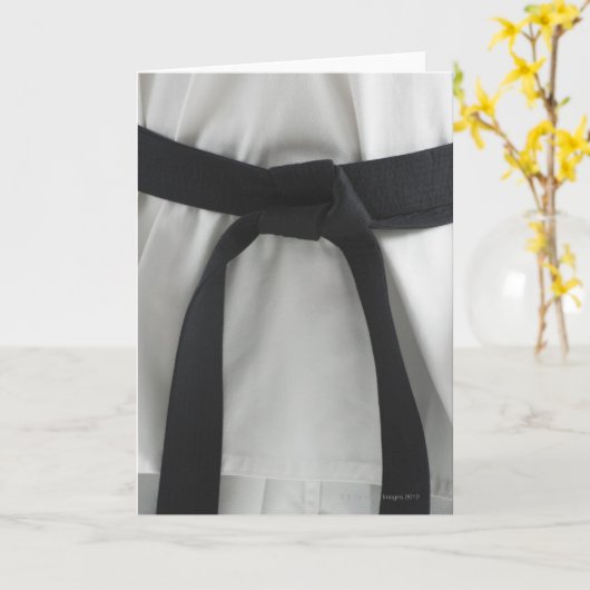 空手黒帯 カード (黄色い花)