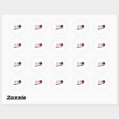 空手黒帯Tシャツ ラウンドシール (シート)