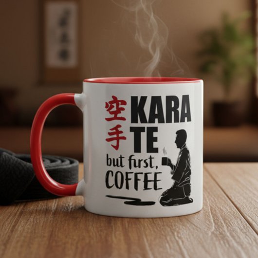 空手 -でもコーヒーを最初に マグカップ