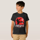 空手 ジャンピング サイドキック 日本 Tシャツ (正面フル)