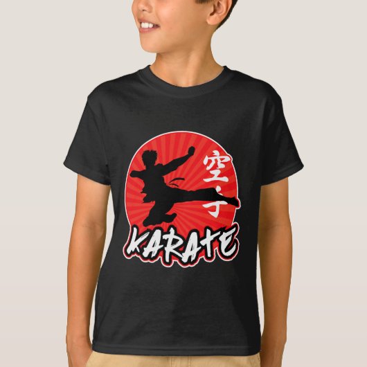 空手 ジャンピング サイドキック 日本 Tシャツ (正面)