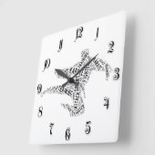 空手 スクエア壁時計 (傾斜)
