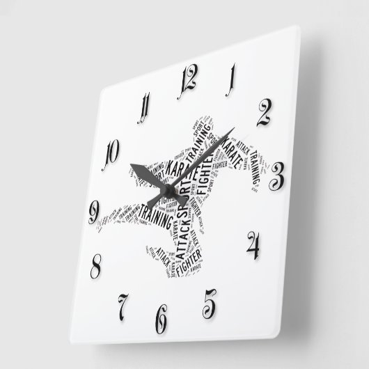空手 スクエア壁時計 (傾斜)