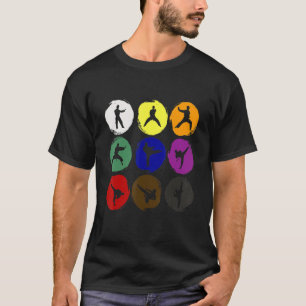 空手&テコンドブラックベルト武術学生デシ Tシャツ