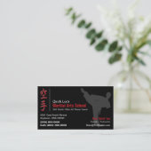 空手、テコンドー、功夫の指導員 名刺 (スタンド正面)