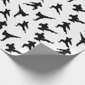 空手/テコンドー/柔道のパーソナライズされたクリスマス ラッピングペーパー (角)