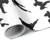 空手/テコンドー/柔道のパーソナライズされたクリスマス ラッピングペーパー (ロールコーナー)