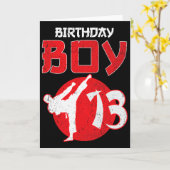 空手 テコンドー 13歳 誕生日 武道 カード (黄色い花)