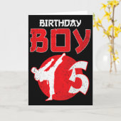 空手 テコンドー 5歳 誕生日 武術 カード (黄色い花)
