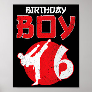 空手 テコンドー 6歳 誕生日 武道 ポスター