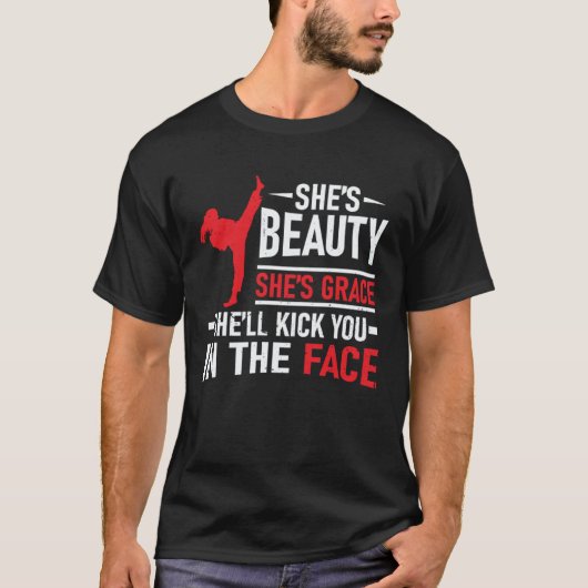 空手 パンツや帯と合わせやすい伝統的な空手着 Tシャツ (正面)