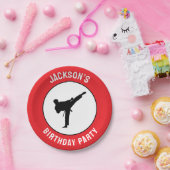 空手/パーソナライズされたテコンドー/柔道誕生日 ペーパープレート (パーティー)