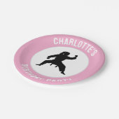 空手/パーソナライズされたテコンドー/柔道誕生日 ペーパープレート (アングル)