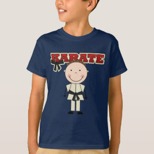 空手-ブルネットの男の子のTシャツおよびギフト Tシャツ